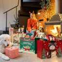 STYPOP 12 Pack 17" Extra Large Christmas Gift Bags, Reusable Non-Woven Christmas Tote Bags with Handles, Perfect for Gift Wrap/Party Favor Supplies, 16.9 * 12.6 * 6.8"