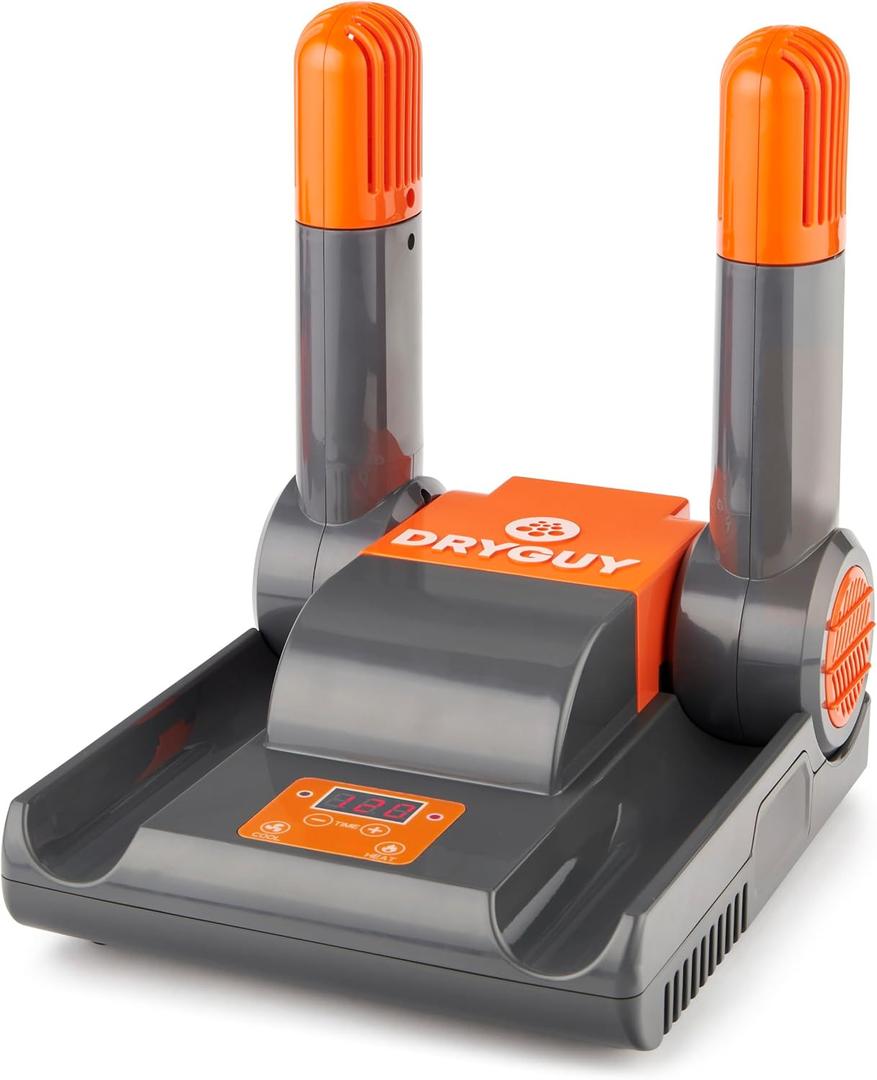 DryGuy Shoe, Boot, Garment & Gear Electric Dryer, Quick Drying for Ski, Work, Sports Equipment  Energy Efficient, Odor Eliminating Design, Home or Garage Use,2 Port, Heat + Fan + Digital