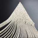 Jerler Gold Rhinestone Applique, Elegant Crystal Rhinestone Patches Blingbling Sewing on Wedding Dress, Ideal for Bridal Embellishments(Gold)