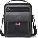 Small Crossbody Bag, Mens Shoulder Bag, Vintage leather Bag Office Business for Men, Handbag Purse Zipper