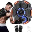 Music Boxing Punching Machine for Adults - 9 Modes & 9 Speeds, Bluetooth Music Punching Machine with Gloves, Electronic LED Boxing Training Equipment Wall Mounted,Home Indoor Workout Trainer Equipment