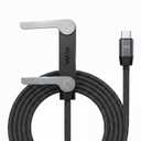 240W Invisible Stand Type C Charger | 240W Ultra-Fast Charging Cable with Stand Compatible for Tablet, PC, Iphone & Android Mobile | Highly Durable USB-C to USB-C Braided Fast Charging Cable