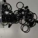 50 Pack Openable Curtain Rings with Clips Metal Hangers Ring 1.22 inch Interior Diameter Rust Proof for Heavy Duty Vintage Decorative Drapery Eyelet Curtain Rods Black