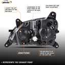 Fit for 2011-2023 Peterbilt 579 587 Class 8 Truck Projector Headlight Headlamp Chrome Housing Assembly Replacement Left