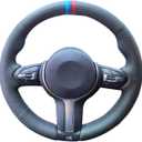 Universal Steering Wheel Cover, Leather, Non Slip and odorless BMW 228i 230i 320i 328i 330i 335i 340i 428i 430i 435i 440i 525i 535i 550i 640i 650i