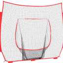 Baseball & Softball Replacement Net (Only Nets, Not Frame) 7-Strand Heavy Duty Knotless Polyester Replacement Baseball Net for Baseball Pitching Hitting and Throwing Practice Fits 7x7FT Size