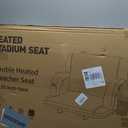 HOPERAN Dual-Sided Heated Stadium Seats for Bleachers with Back Support, 3 Levels Heating Stadium Seating for Bleachers Seat with Backrest, 5 Pockets Portable Stadium Chair for Outdoor (21", Black)