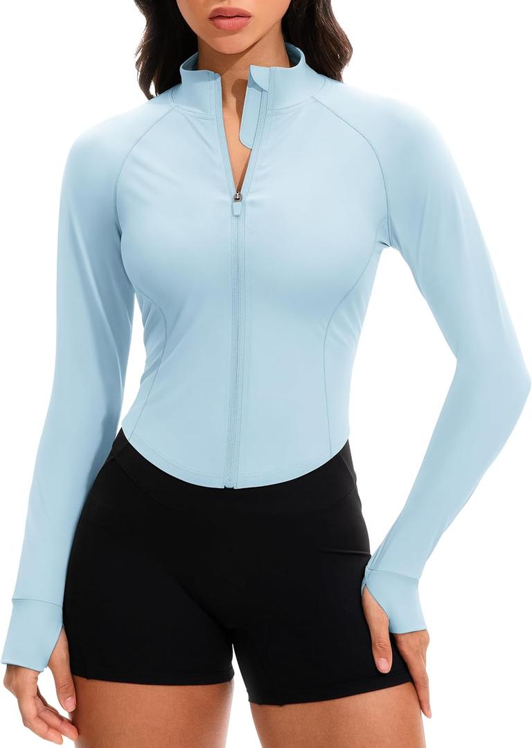 GYM RAINBOW Women's SPF Sun Protection Jacket Shirt BBL Jacket Upf 50 Long Sleeve Jacket Running Jacket Outdoor Hiking(Blue Bell,Small)