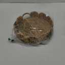 StorageWorks Round Wicker Scalloped Tray, Rattan Serving Trays with Handles, Water Hyacinth Basket for Decorative & Organizing, 13" L x 13" W x 2.75" H