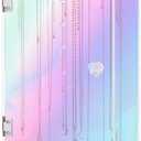 Jenseits Iridescent Necklace Organizer, Acrylic Necklace Holder w/Velvet Tray, Dustproof Rotation Jewelry Holder Organizer Display Stand Box Hanger, Necklaces Ring Bracelet Case, Gift for Women, Girl