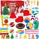 43pcs Fidget Advent Calendars 2024 For Kids, 24 Days Christmas Countdown Calendar with Fidget Toys,Pop,Squishy,Stress Ball Sensory Toys Christmas Gift for Boys Girls