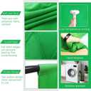 2-in-1 Green Backdrop Stand Kit - 8.5x12 ft Green Backdrop with 10x8.5ft Portable Photography Stand for Video Streaming,Zoom Meetings,Parties,Anti-Wrinkle Polyester Fabric