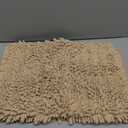 Yimobra Bathroom Rugs Sets 2 Piece - Quick Dry Extra Thick Luxury Chenille Bath Mat, Non Slip Super Absorbent for Tub Shower Sink, Machine Washable Shaggy Floor Mat, 24"x17+24"x20" Inch, Light Brown