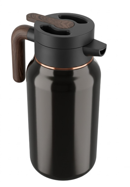 68oz Thermal Coffee Carafe, Stainless Steel Carafes for Hot Liquids 24 Hours, Insulated Coffee Carafes For Keeping Hot Coffee, Hot Water, Tea, Hot Beverage (Black)