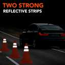 TENKAIWICK 18 Inch 6 Pack Traffic Cones,Collapsible Safety Cones,Multi Purpose Pop-up Cones with Reflective Collar,Orange Cones for Parking lot, Driveway, Driving Training etc