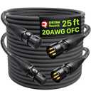 XLR Cables 25ft 2 Pack, 20 AWG, Kevlar-Reinforced Nylon Braided Microphone Cable, Professional Gold-Plated Rean Connectors from Neutrik, Mic Cable, Shielded and Balanced XLR Male to Female Cord