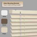 SEEYE Cordless Mini Blinds Aluminum Venetian Blind Horizontal Window Shades, 1" Slat Size - Rooming Darkening Blinds Anti-UV & Waterproof for Bedroom, Office, Easy to Install, 22" W x 64" H, Beige