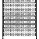 71" 48" Metal Privacy Screen for Outdoor, Kalolary Privacy Fence Screen Steel Fence Panels for Balcony Patio No-dig Decorative Fences Freestanding Outdoor Divider Decor for Balcony Patio Indoor Room