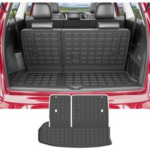 Xipoo Cargo Mat Compatible with 2014-2019 Toyota Highlander Trunk Mat Backrest Trunk Liner Cargo Liner Replacement for 2014-2019 Highlander Accessories