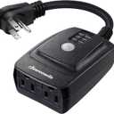 DEWENWILS Outdoor Timer for Lights, Waterproof Outlet Timer with 2 Grounded Electrical Outlets, for Christmas, 15A 1/2HP, UL Listed