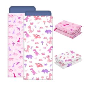 2 PCS Nap Mat Cover for Toddler Sheet, 47 x 21 Inch Nap Mat Covers Daycare Sewn in Flap Design Pastel Sleeping Soft Microfiber Cot Sheet for Daycare Preschool Kindergarten