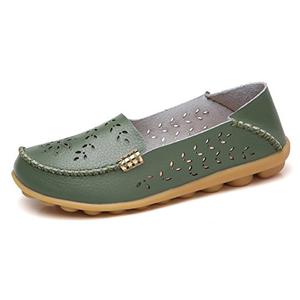 VenusCelia Women's Natural Comfort Walking Flats Loafer(11 US,Green/Cutout) VenusCelia Women's Natural Comfort Walking Flats Loafer(11 US,Green/Cutout)