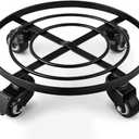 AMAGABELI GARDEN & HOME 12" Metal Plant Caddy Heavy Duty Plant Stand with Wheels Wrought Iron Potted Brake Flower Pot Rack Rollers Mover Dolly Holder Indoor Outdoor Planter Trolley Caster BG1622