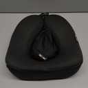 MLVOC Travel Pillow 100% Pure Memory Foam Neck Pillow, Comfortable & Breathable Cover, Machine Washable, Airplane Travel Kit with 3D Contoured Eye Masks, Earplugs, and Luxury Bag, Standard (Black)