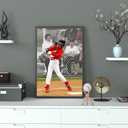 BaseGoal Wooden Baseball Softball Stand Display Consists of 3 Mini Baseball Bat and 1 Wooden Circles