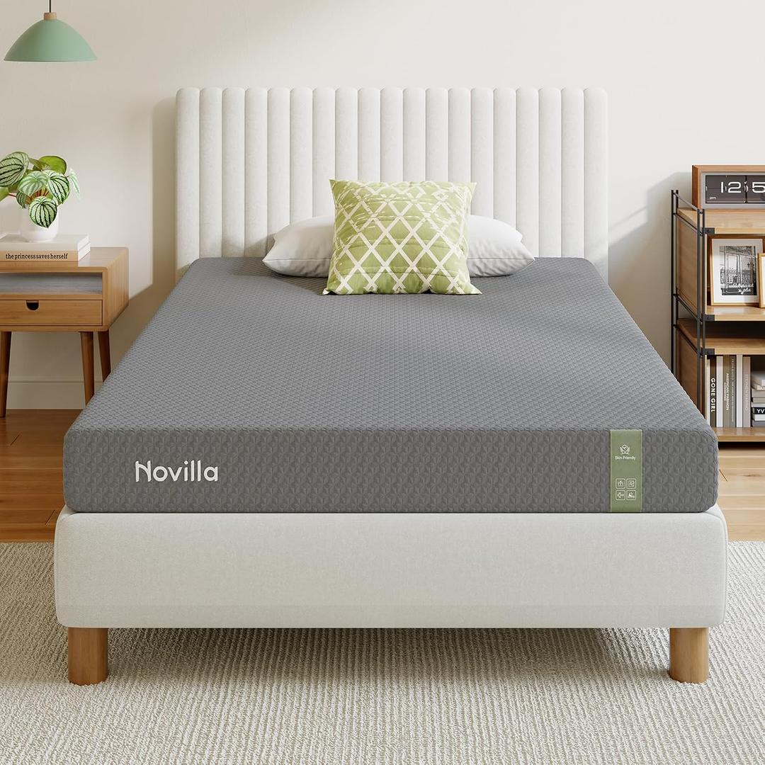 Novilla 6 Inch Twin Mattress In a Box, Cooling Twin Memory Foam Mattress