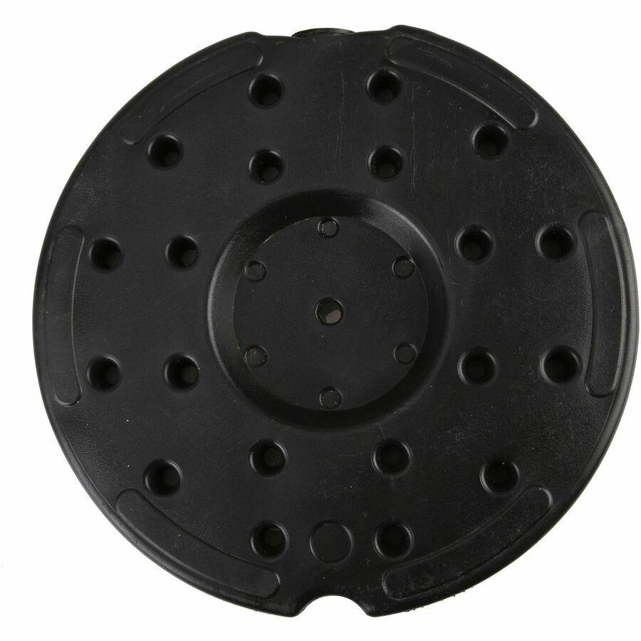 Queue Pole Control Bases, 25Lbs, (3 Pack), Black