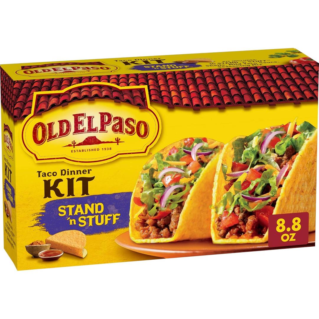Old El Paso Stand 'N Stuff Taco Dinner Kit, 10 Ct, 8.8 oz (EXP 09/23/26)