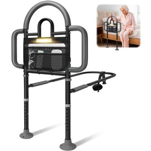 Bed Rails for Elderly Adults, 400lbs Load with Motion Sensor Light
ASTM Approved, 3-Sided Handle & Large Non-Slip Feet, Safety for Seniors, Adjustable Height Fits 14.57"-20.67" Bed Frame