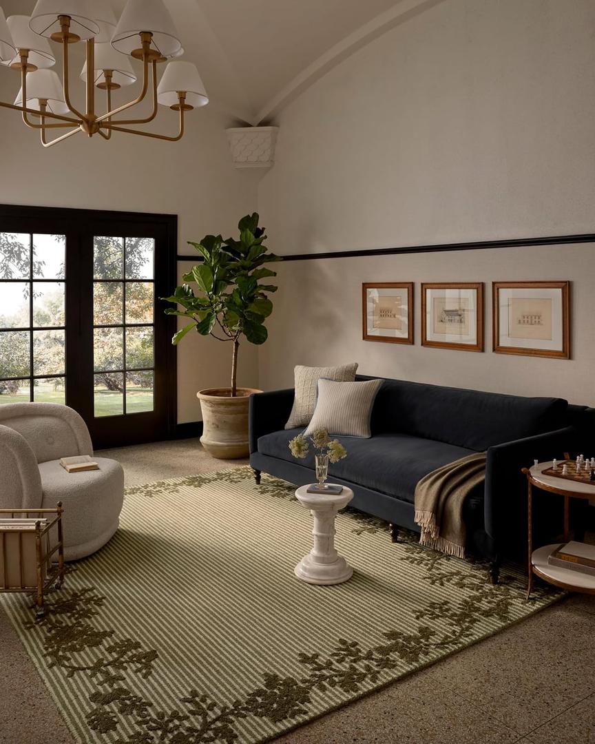 Loloi Magnolia Home Winslet WNS-02 Olive / Ivory 2'-3" x 3'-9" Accent Rug