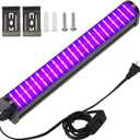 Upgrade 25W LED Black Light Bar - 72 UV Big LED Chip 395-405 nm, Black Lights for Glow Party - Blacklight Bar Posters, Glow in The Dark Party, Stage Lighting, Body Painting, Halloween