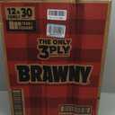 Brawny Tear-A-Square 3-Ply Paper Towels, 12 XL Family Rolls = 30 Regular Rolls, Strong, Absorbent, and Durable with 3 Sheet Sizes (Quarter, Half, Full)
