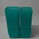 50 Pcs Pint Size Plastic Berry Baskets Boxes Green Strawberry Basket with Open Weave Pattern Box Container for Farmer Market Party Christmas Grocery Stores