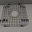2pcs Sink Protectors Stainless Steel Sink Bottom Grid for Kitchen 14 x 12 inch, Heavy Duty Kitchen Grid Sinks Bottom Protector Center Drain Hole(2 Pack, 14"×12")
