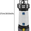 LED Solar Powered Lighthouse, Indoor Outdoor Lighthouse with Rotating Beacon LED Lights, Courtyard Waterproof Landscape Lights for Garden Patio Landscape Outside Yard Gifts Black