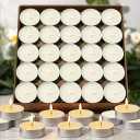 Soy Tea Lights Candles 100 Pack,4 Hours Long Burning-Natural Soy Wax Tealights Candles,Paraffin-Free,Unscented,Clean Burn Tea Lights Votive Candle Bulk for Weddings,Dinner
