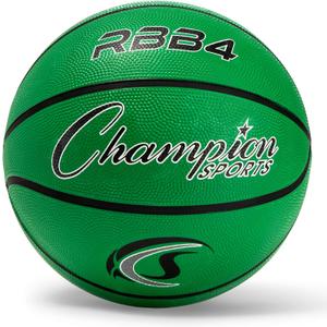 Champion Sports Rubber Intermediate Basketball, Heavy Duty - Pro-Style Basketballs, Premium Basketball Equipment, Indoor Outdoor - Sports Education Supplies (Size 6, Green) , 28.5" Diameter Champion Sports Rubber Intermediate Basketball, Heavy Duty - Pro-Style Basketballs, Premium Basketball Equipment, Indoor Outdoor - Sports Education Supplies (Size 6, Green) , 28.5" Diameter