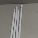 AIZESI 4PCS Tension Curtain Rod 16 to 26 Inch Spring Curtain Rod 7/8" Diameter Adjustable Curtain Rod White Tension Curtian Rods for Windows, Bathroom, Kitchen, Cupboard