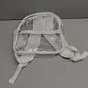 Paxiland Clear Backpack Stadium Approved 12126 with Reinforced and Wider Shoulder Straps, Small Clear Bag for Schools, Concerts, Work, Festivals and Sporting Events - White