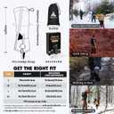 Hikenture Hiking Gaiters with Upgraded Zipper, Gators for Hiking Boots Waterproof, Lightweight Shoe Leg Gaiters for Men Women (Medium, Black)