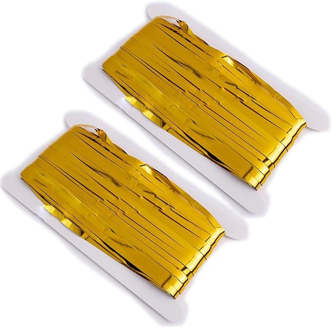 Shiny Decorative Rain Curtain Premium Pet Aluminum Film Durable Non-Tear Bright Colors Ideal for Birthday Party Decoration Wedding Celebration Festive Atmosphere Wall Decoration Supplies