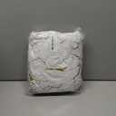 Misaya Round Fitted Tablecloth with Elastic Edge, Waterproof Oil Proof Plastic Table Cover, Vinyl Flannel Backed Tablecloth Fits 45"-56" Round Tables for Dinner, Outdoor, Picnic, White Gold Marble