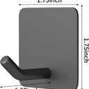 2 x MKO 12 Pack Adhesive Wall Towel Hooks for Bathrooms Small No Damage Stick Hook Stainless Steel Black