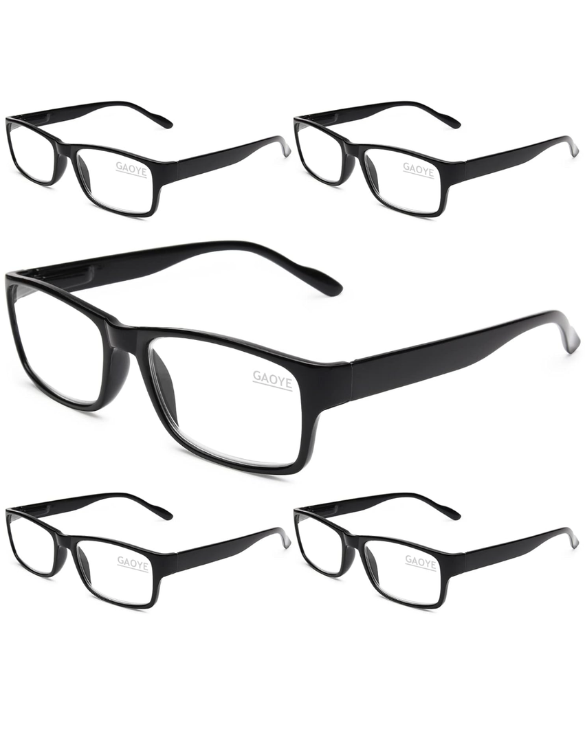 Gaoye Professional Reading Glasses for All Day - Computer Readers with Blue Light Protection - Value Pack +2.0