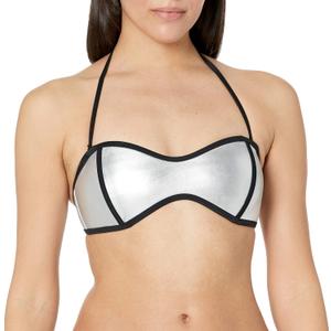 Body Glove Women's Standard The 91 Tainted Love Retro Bandeau Bikini Top Swimsuit, M
