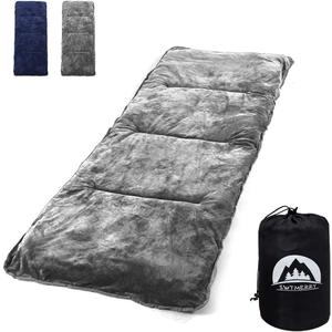Sleeping Pads (75" x 28") Portable for Camping & Hiking with Elastic Straps, Cotton Soft Thick Cot Pad,Waterproof - Grey